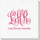 Large Script Monogram with Text Deville Napkins Image 2 of 3